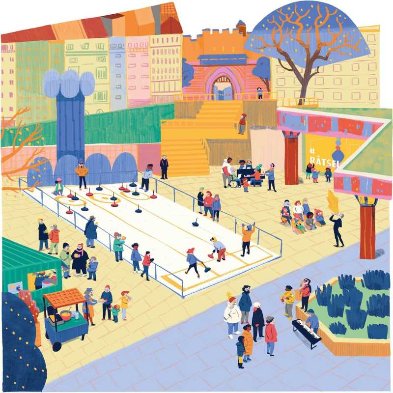 Der Ebertplatz im Winter