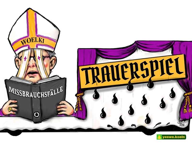 Rosenmontag 2024 Kln Persiflage Wagen Kardinal Woelki