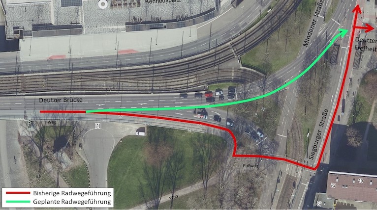Deutzer Brücke Radweg