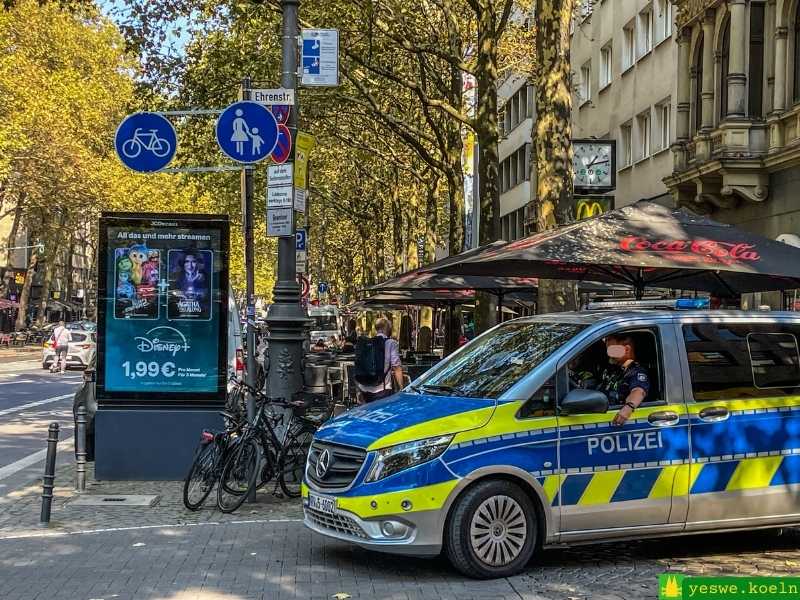 Die Polizei ist am Mittwoch in der City präsent