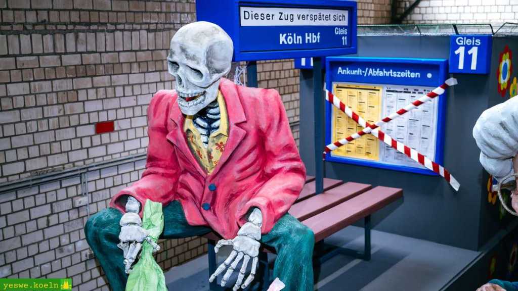 Auch die Deutsche Bahn fährt Rosenmontag im Zoch mit – diesmal pünktlich.