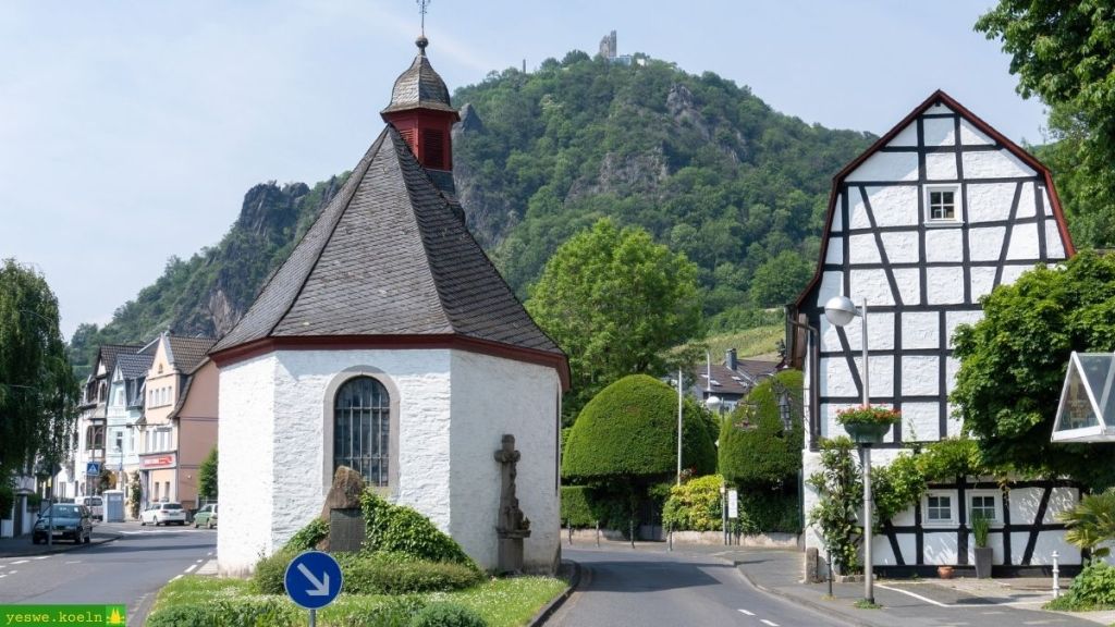 Marienkapelle, Rhöndorf, Bad Honnef, Germany – Drachenfels in backgroundVon Eckhard Henkel