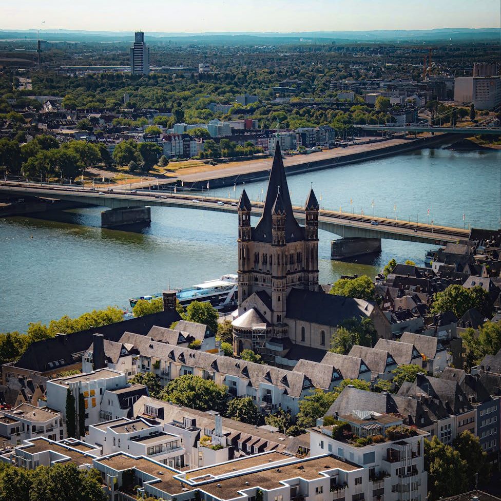 aerial view of cologne s great st martin church